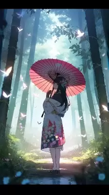 森の中