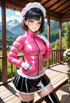 ピンクのメイドさん