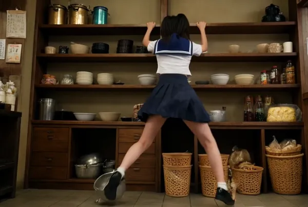 動画・ラーメン屋で暴れる女子高生