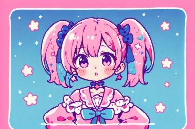 パステルピンクの女の子
