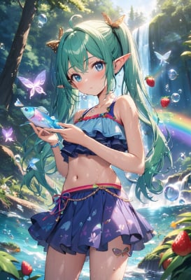 虹色の魚といちごの楽園
