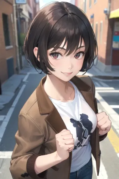 ショートヘアの彼女