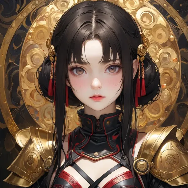 黄金の後光に輝く戦姫