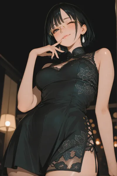 少年を見下ろすお姉さん