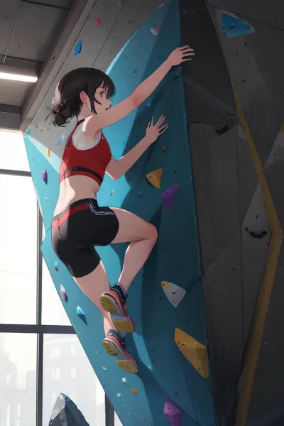 壁の頂を目指す少女の挑戦