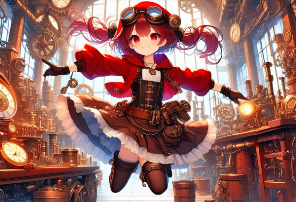 赤ずきん（幼女）+スチームパンク