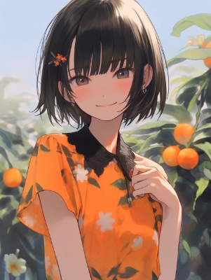 オレンジ畑でこんにちわ