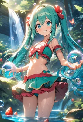 イケてる水着のミクずきんちゃん