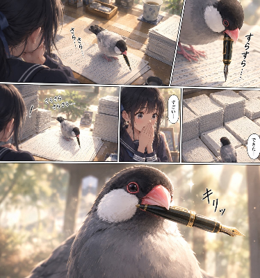 長文文章順調、文鳥奮闘