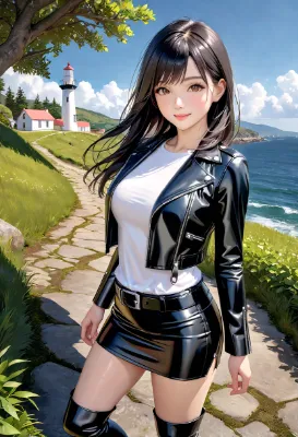 【参照生成用】ライダースジャケット