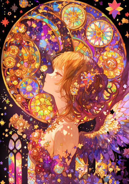 星月夜に輝く天使