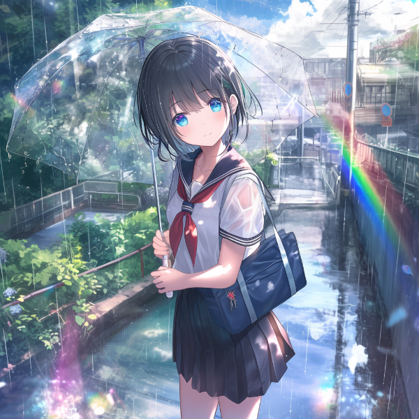 雨のキラキラ