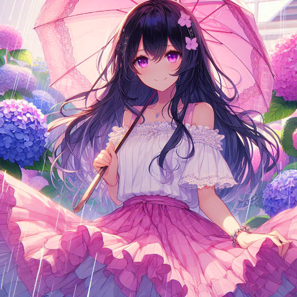 フリルスカートなうちの子と、紫陽花＊その2(12枚)