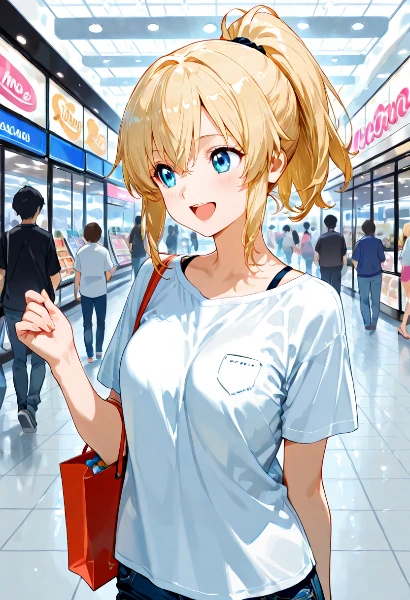 ショッピングモールの輝く出会い