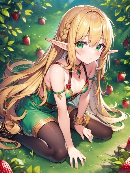 苺畑と金髪エルフちゃん