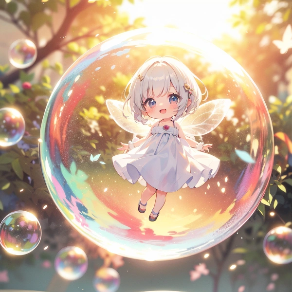 Fairy in a bubble