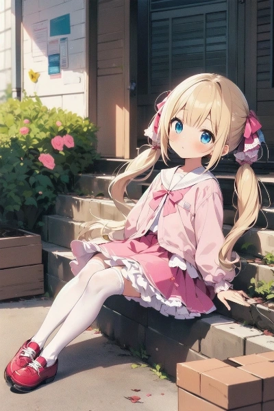 金髪ツインテ×ピンクセーラー その4