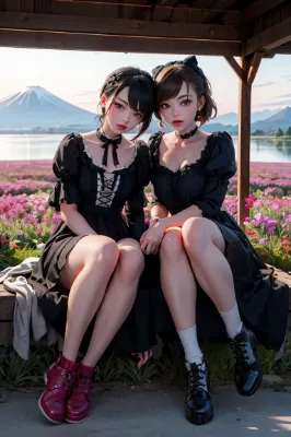 朝日を浴びて