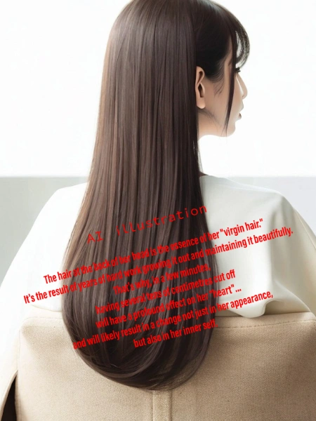 バッサリヘアカットが迫る美少女の後ろ髪