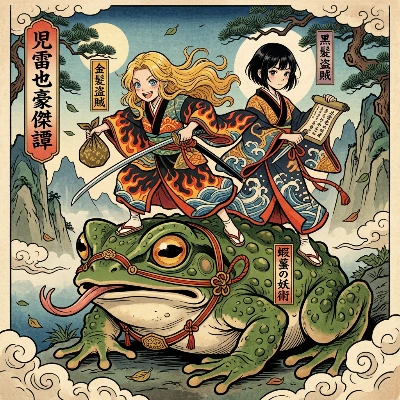 黒髪＆ブロンド・蝦蟇の妖術