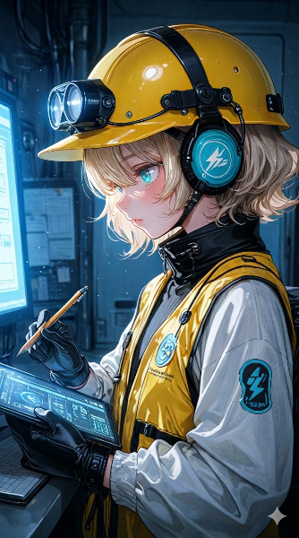 電脳迷宮の守護者少女