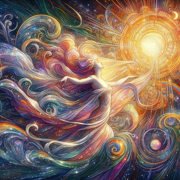 虹色の奔流（太陽フレア）