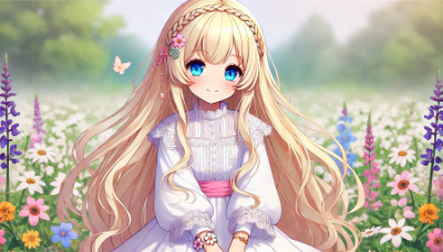 金髪少女（dalle3使用）