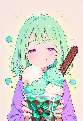 ミント少女の甘い魔法の瞬間