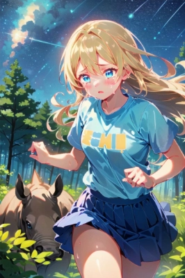 サイに追われる女の子