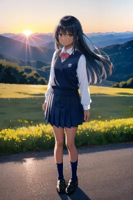朝焼けの光