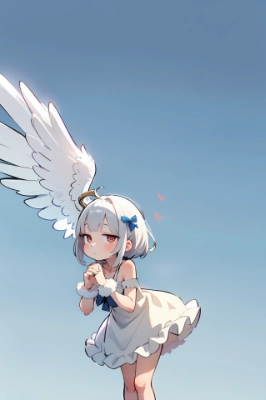 片翼のジト目天使