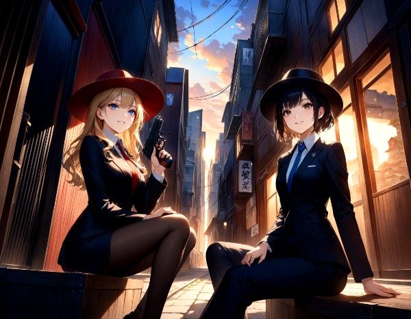 黒髪＆ブロンド・お仕事をした