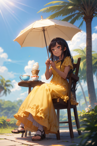 アイスを食べるお嬢さま﻿（総督令嬢）