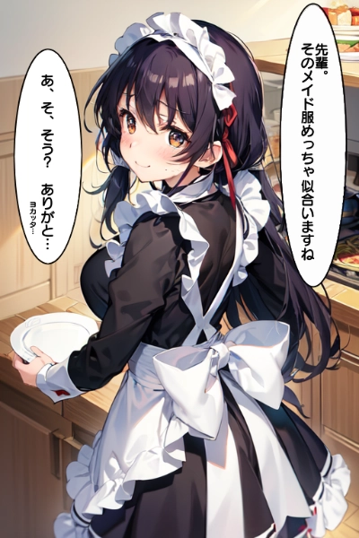 １コマ漫画（先輩と僕②）