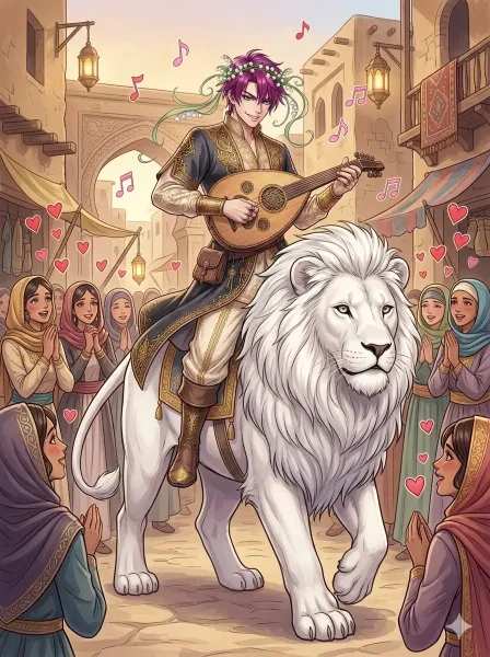 ホワイトライオンで現れる楽士どの