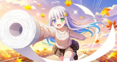 トイレットペーパー、くらえー！🧻