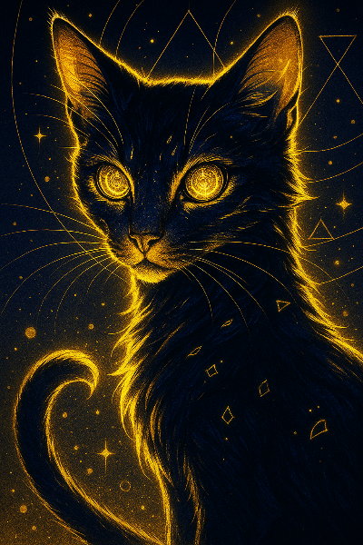 星屑の守護者、黄金の黒猫