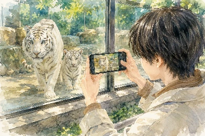 撮影中