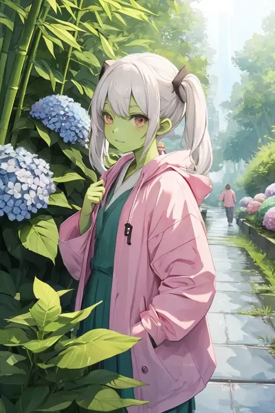 河童の少女のお散歩