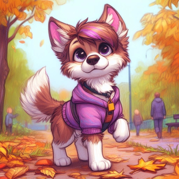 ワンちゃんと秋