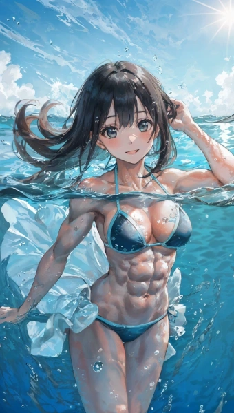 水面下の肉体美