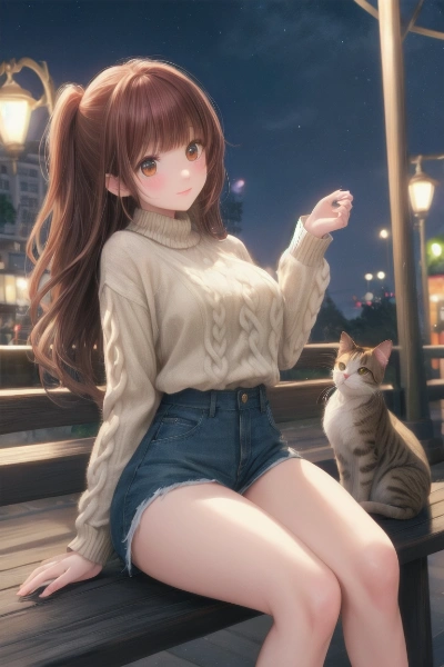 さきちゃんと猫