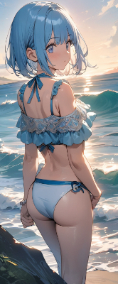夕陽と海