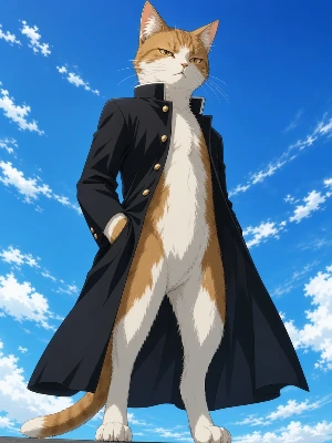 動物の骨格のまま二足歩行させて上だけ服を着せたい