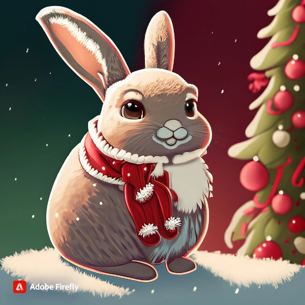 かわいい　うさぎ　クリスマス