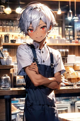 少年カフェ店員