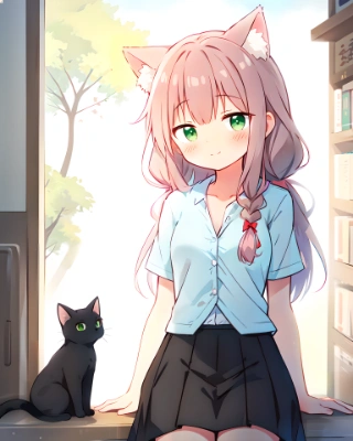 黒猫とねこ