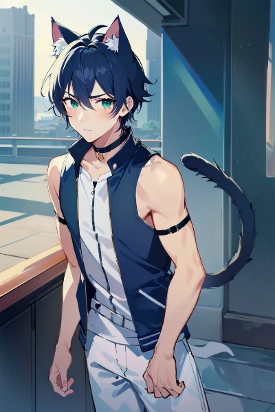 都会に住む猫男子