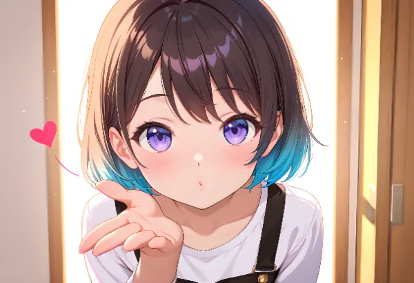 ドア越しの甘い朝のキス