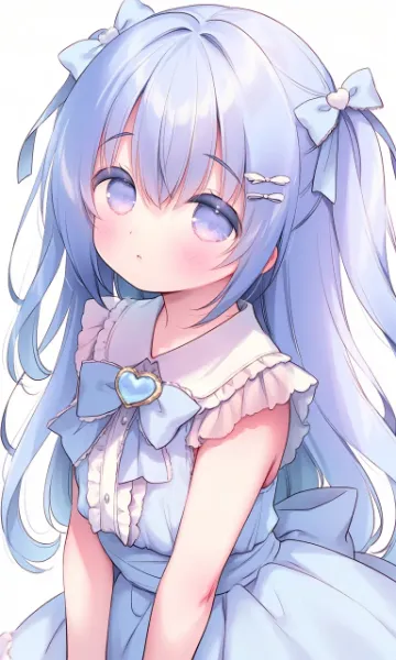 青いリボンの少女の優しい秘密